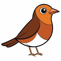 Flat Design Bird with Solid Colors and White Background vector