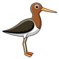 Clean Bird Illustration with Solid Colors on White Background vector