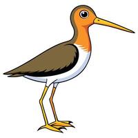 Simple Bird Illustration in Flat Style with Bright Colors vector