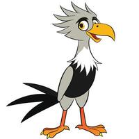 Clean Design of a Bird with Solid Color Scheme vector
