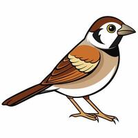 Flat Bird in Bright Solid Colors for Urban Branding vector