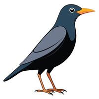 Stylish Bird Design with Flat Colors on White Background vector