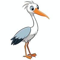 Solid Color Bird Illustration on White Background vector
