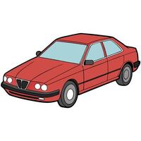 Classic Flat Car with Bright Solid Colors vector