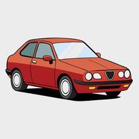 Simple Car Design with Flat Style and Solid Colors vector