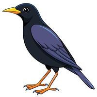 Modern Bird in Flat Design with Solid Colors vector