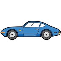 Simple Car Art with Flat Design and Solid Colors vector