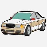 Classic Car Art with Flat Solid Color Design vector