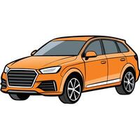 Car Design with Clean Solid Colors on White Background vector
