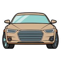 Flat Car in Bright Solid Colors for Urban Branding vector