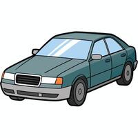 Car in Flat Design with Solid Colors vector