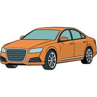 Clean Design of a Car with Solid Colors on White Background vector
