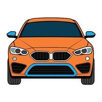 Simple Design of a Car with Solid Colors and White Background vector