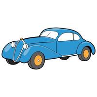 Solid Color Car Illustration on White Background vector