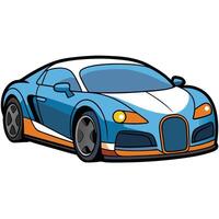 Modern Car in Flat Design with Solid Colors vector
