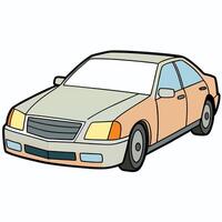 Flat Off-Road SUV with Solid Color and Clean Background vector