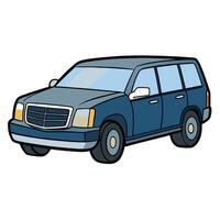Flat Pickup Truck Design with Solid Color on White Background vector