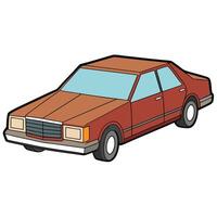 Clean and Simple Car Design in Flat Style with White Background vector