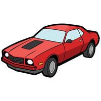 Luxury Car in Flat Style with Solid Colors on White Background vector