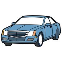 A blue car on a white background vector