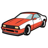Sports Car with Dynamic Design and Solid Colors vector