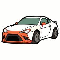 Minimalistic Car Design with Solid Colors and Clean White Background vector
