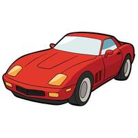 Simple Design of a Racing Car with Solid Colors vector