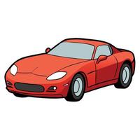 Elegant Luxury Car with Solid Colors and White Background vector