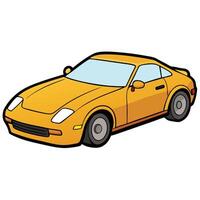 Design of a Car in Bold Colors on White Background vector