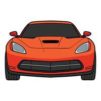 Flat Car Design with Solid Colors on White Background vector