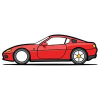 Clean Design of a Racing Car in Solid Colors vector