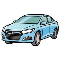 Flat Car Design with Clean Lines and Solid Color Scheme vector