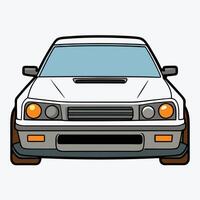 Car Icon Design with Flat Style and Solid Colors vector