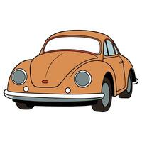 Flat Car Illustration with Bright Colors and White Background vector