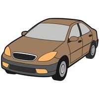 Simple Car Icon with Clean Flat Design and Solid Colors vector
