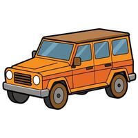 Clean Design of a Car in Bold Solid Colors vector