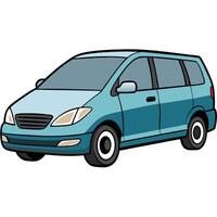 Minimalist Car Icon in Flat Design with Solid Colors vector
