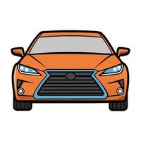 Solid Color Car Art for Advertising with Flat Design vector