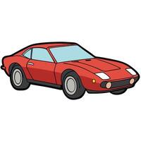 Car Illustration with Simple Solid Color Design vector