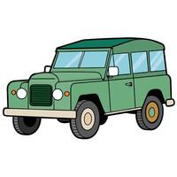 Solid Color Car Illustration with Clean White Background vector