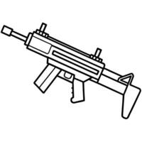 Solid Color Gun Illustration in Flat Style vector
