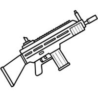 Gun Icon with Bold Solid Colors and Simple Flat Design vector