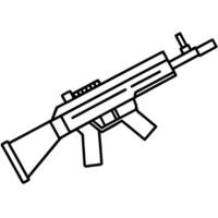 Simple Gun Design in Flat Style with Solid Colors vector
