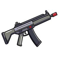 Design of a Gun in Simple Flat Style with Solid Colors vector