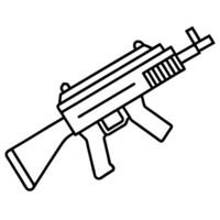 Simple Gun Icon in Flat Design with Bright Solid Colors vector