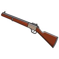 Design of a Gun in Bold Colors on White Background vector