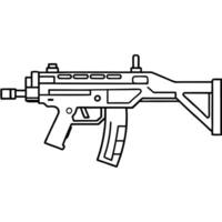 Flat Gun Design with Clean Solid Color Scheme vector