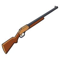 Flat Gun Design with Clean Lines and Solid Color Scheme vector