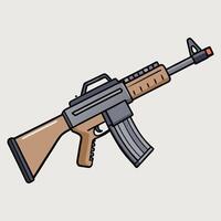 Clean Gun Icon with Simple Solid Color Design vector