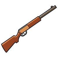 Simple and Clean Gun Design with Solid Colors and White Background vector